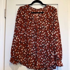 Lush V-Neck Blouse